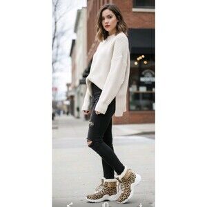 ​Mark Nason Collab Skechers Neo Block Lillie Leopard Sneakers /Boot 8.5 Hightop